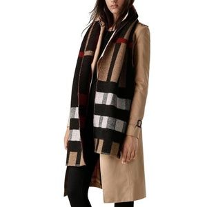 Burberry half mega check blanket scarf